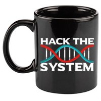 Diy Biology Dna Double Helix Hack The System Biohacker Gift 11oz C Handle Ceramic Mug