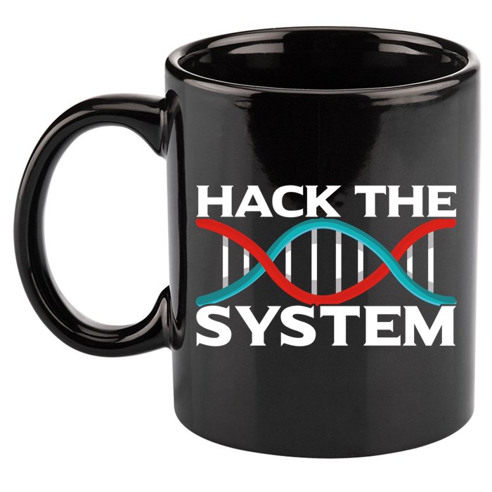 Diy Biology Dna Double Helix Hack The System Biohacker Gift 11oz C Handle Ceramic Mug