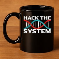 Diy Biology Dna Double Helix Hack The System Biohacker Gift 11oz C Handle Ceramic Mug