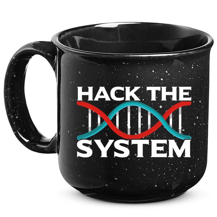 Diy Biology Dna Double Helix Hack The System Biohacker Gift 15oz Campfire Ceramic Mug
