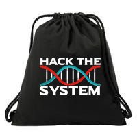 Diy Biology Dna Double Helix Hack The System Biohacker Gift Drawstring Bag