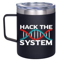 Diy Biology Dna Double Helix Hack The System Biohacker Gift 12oz Stainless Steel Coffee Mug