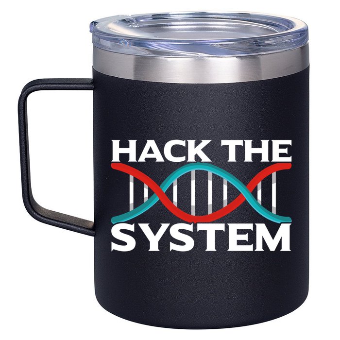 Diy Biology Dna Double Helix Hack The System Biohacker Gift 12oz Stainless Steel Coffee Mug