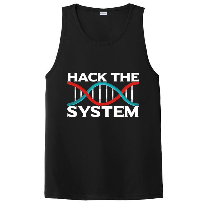 Diy Biology Dna Double Helix Hack The System Biohacker Gift PosiCharge Competitor Tank