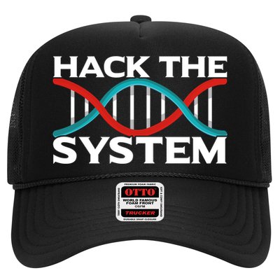Diy Biology Dna Double Helix Hack The System Biohacker Gift Trucker Hat