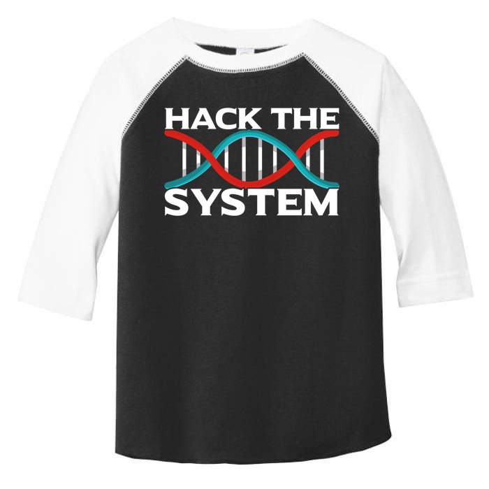 Diy Biology Dna Double Helix Hack The System Biohacker Gift Toddler Fine Jersey T-Shirt