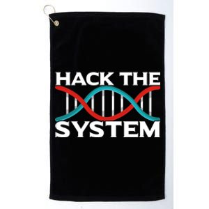 Diy Biology Dna Double Helix Hack The System Biohacker Gift Platinum Collection Golf Towel