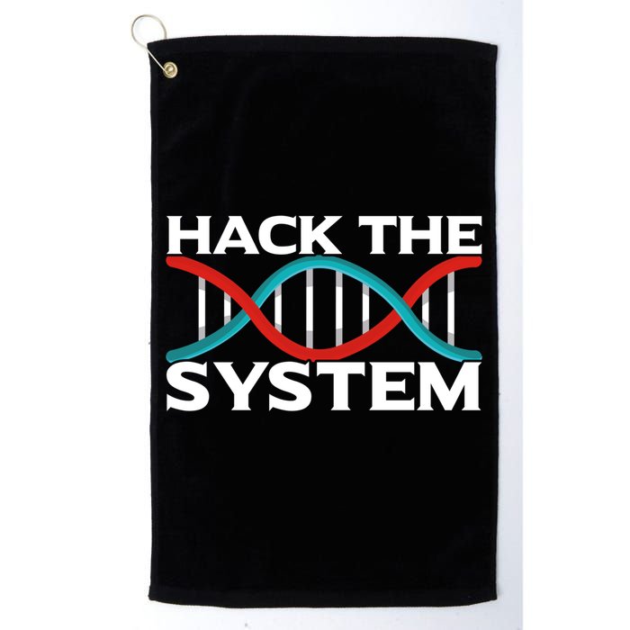Diy Biology Dna Double Helix Hack The System Biohacker Gift Golf Towel