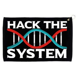 Diy Biology Dna Double Helix Hack The System Biohacker Gift Grommeted Golf Towel