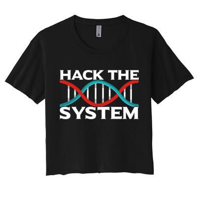 Diy Biology Dna Double Helix Hack The System Biohacker Gift Crop Top