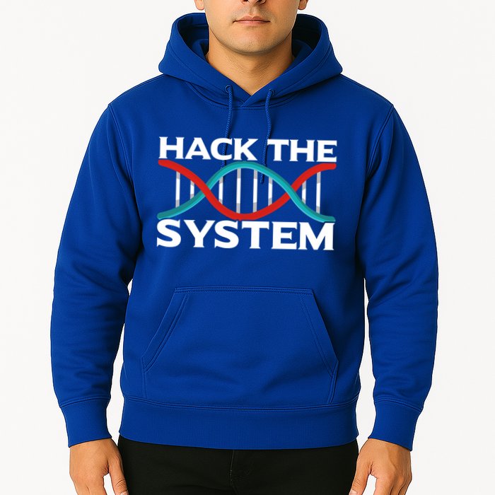 Diy Biology Dna Double Helix Hack The System Biohacker Gift Hoodie