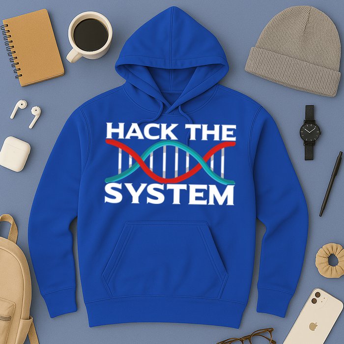 Diy Biology Dna Double Helix Hack The System Biohacker Gift Hoodie