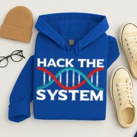 Diy Biology Dna Double Helix Hack The System Biohacker Gift Hoodie