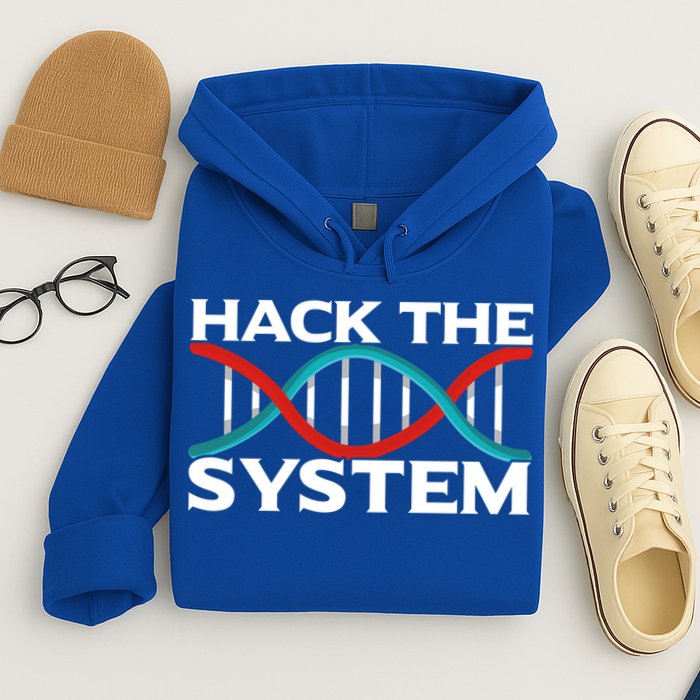 Diy Biology Dna Double Helix Hack The System Biohacker Gift Hoodie
