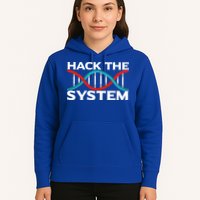 Diy Biology Dna Double Helix Hack The System Biohacker Gift Hoodie