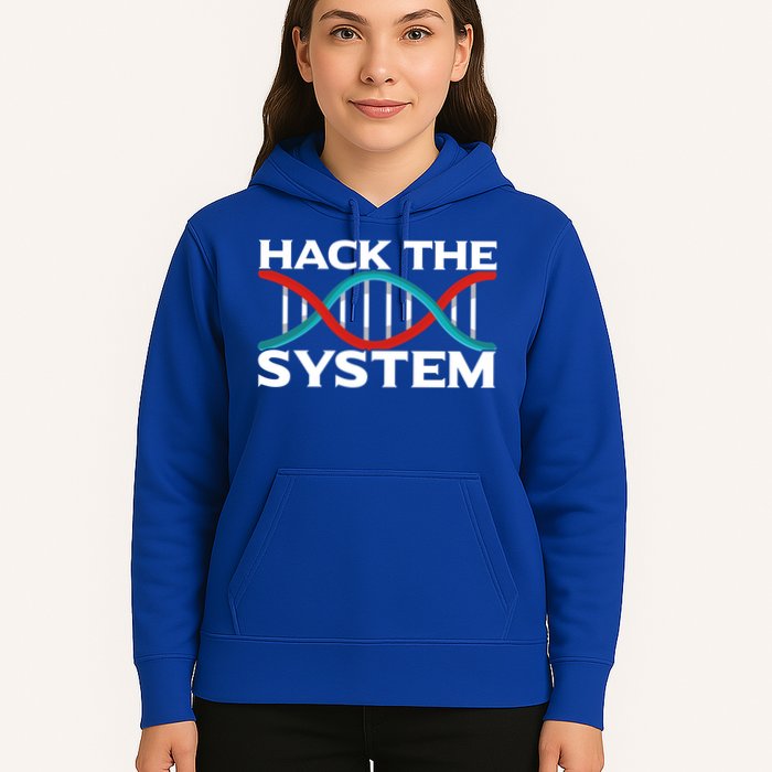 Diy Biology Dna Double Helix Hack The System Biohacker Gift Hoodie