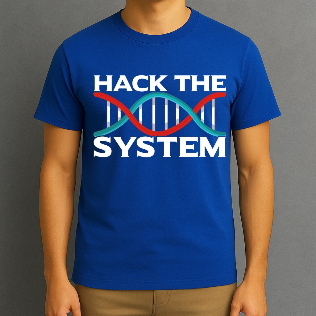 Diy Biology Dna Double Helix Hack The System Biohacker Gift T-Shirt
