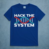 Diy Biology Dna Double Helix Hack The System Biohacker Gift T-Shirt