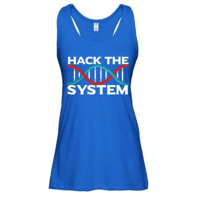 Diy Biology Dna Double Helix Hack The System Biohacker Gift Ladies Essential Flowy Tank