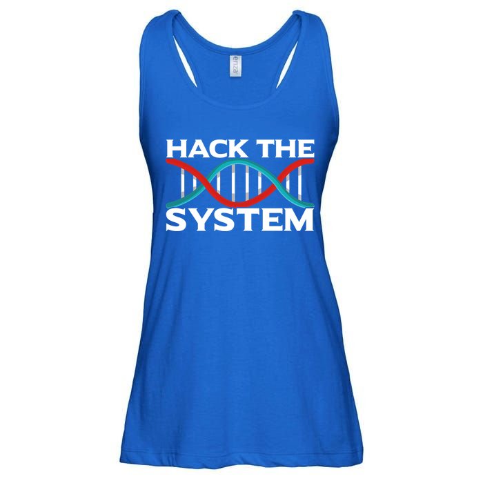 Diy Biology Dna Double Helix Hack The System Biohacker Gift Ladies Essential Flowy Tank