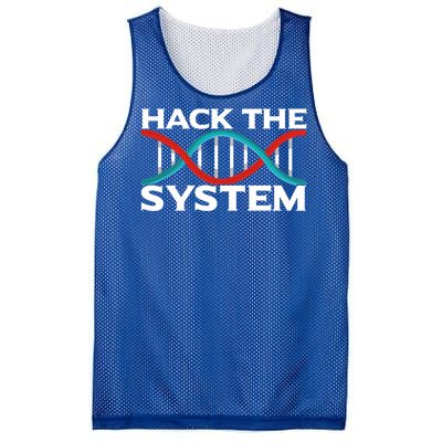 Diy Biology Dna Double Helix Hack The System Biohacker Gift Mesh Reversible Basketball Jersey Tank