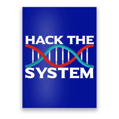 Diy Biology Dna Double Helix Hack The System Biohacker Gift Poster
