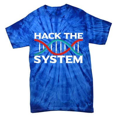 Diy Biology Dna Double Helix Hack The System Biohacker Gift Tie-Dye T-Shirt