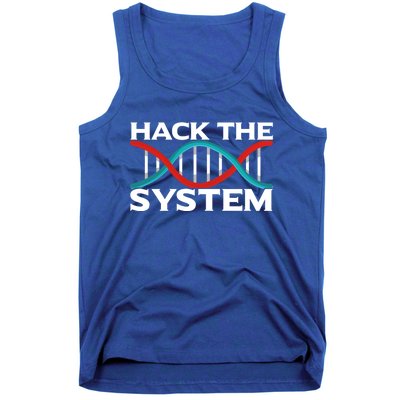 Diy Biology Dna Double Helix Hack The System Biohacker Gift Tank Top