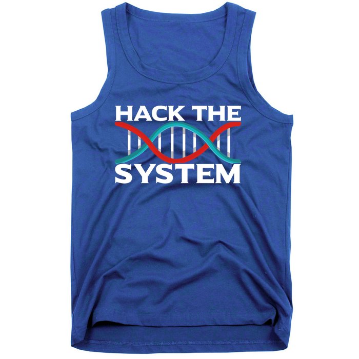 Diy Biology Dna Double Helix Hack The System Biohacker Gift Tank Top