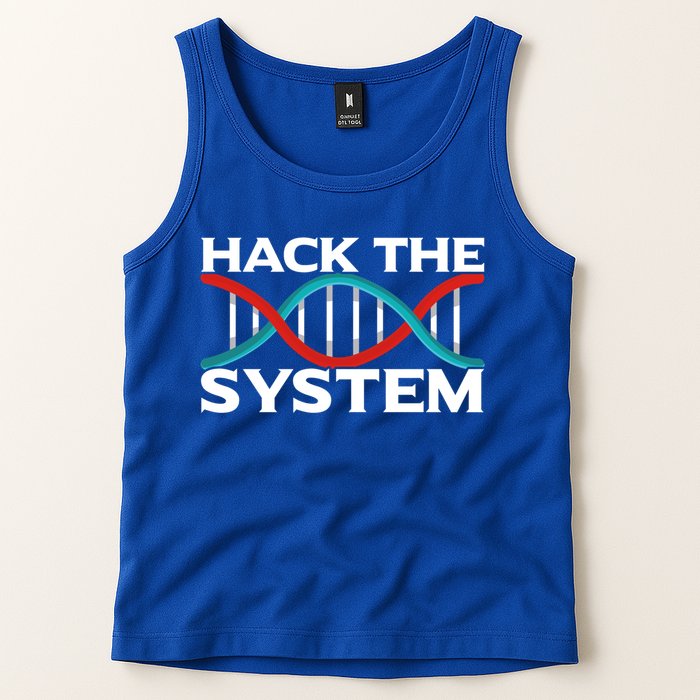 Diy Biology Dna Double Helix Hack The System Biohacker Gift Tank Top