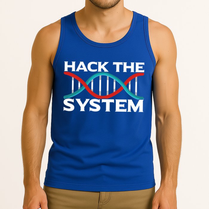 Diy Biology Dna Double Helix Hack The System Biohacker Gift Tank Top