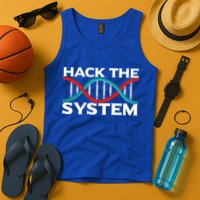 Diy Biology Dna Double Helix Hack The System Biohacker Gift Tank Top