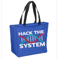 Diy Biology Dna Double Helix Hack The System Biohacker Gift Zip Tote Bag