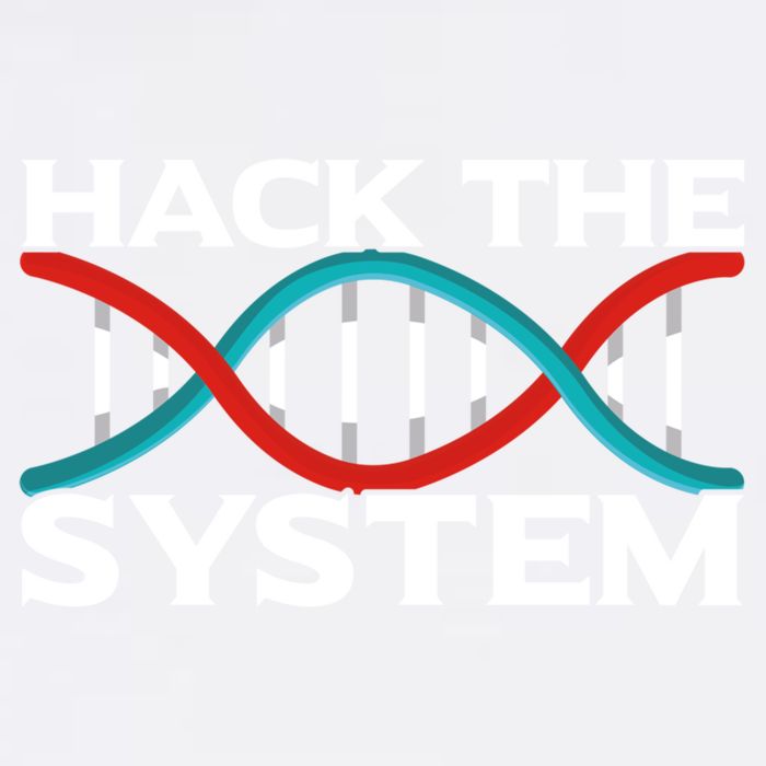 Diy Biology Dna Double Helix Hack The System Biohacker Gift Garment-Dyed Sweatshirt