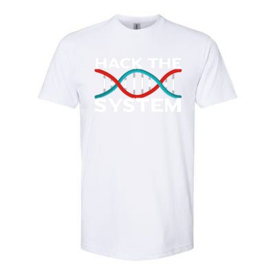 Diy Biology Dna Double Helix Hack The System Biohacker Gift Softstyle CVC T-Shirt