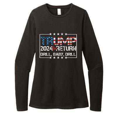 Drill Baby Drill Trump 2024 President Election Republican Womens CVC Long Sleeve Shirt