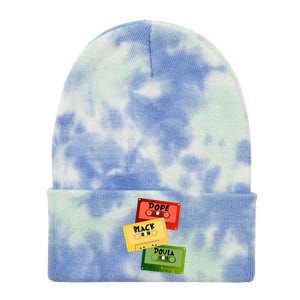 Dope Black Doula Black History Month Black Birth Matters Gift Tie Dye 12in Knit Beanie