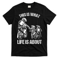 Dirt Bike Dad Motocross Motorcycle FMX Biker Father And Kids T-Shirt