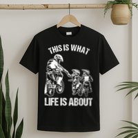 Dirt Bike Dad Motocross Motorcycle FMX Biker Father And Kids T-Shirt