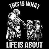 Dirt Bike Dad Motocross Motorcycle FMX Biker Father And Kids T-Shirt