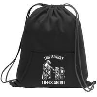 Dirt Bike Dad Motocross Motorcycle FMX Biker Father And Kids Sweatshirt Cinch Pack Bag