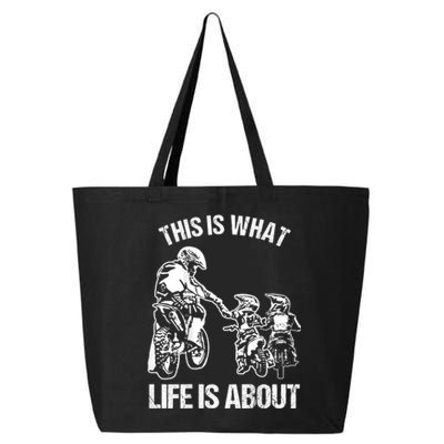 Dirt Bike Dad Motocross Motorcycle FMX Biker Father And Kids 25L Jumbo Tote