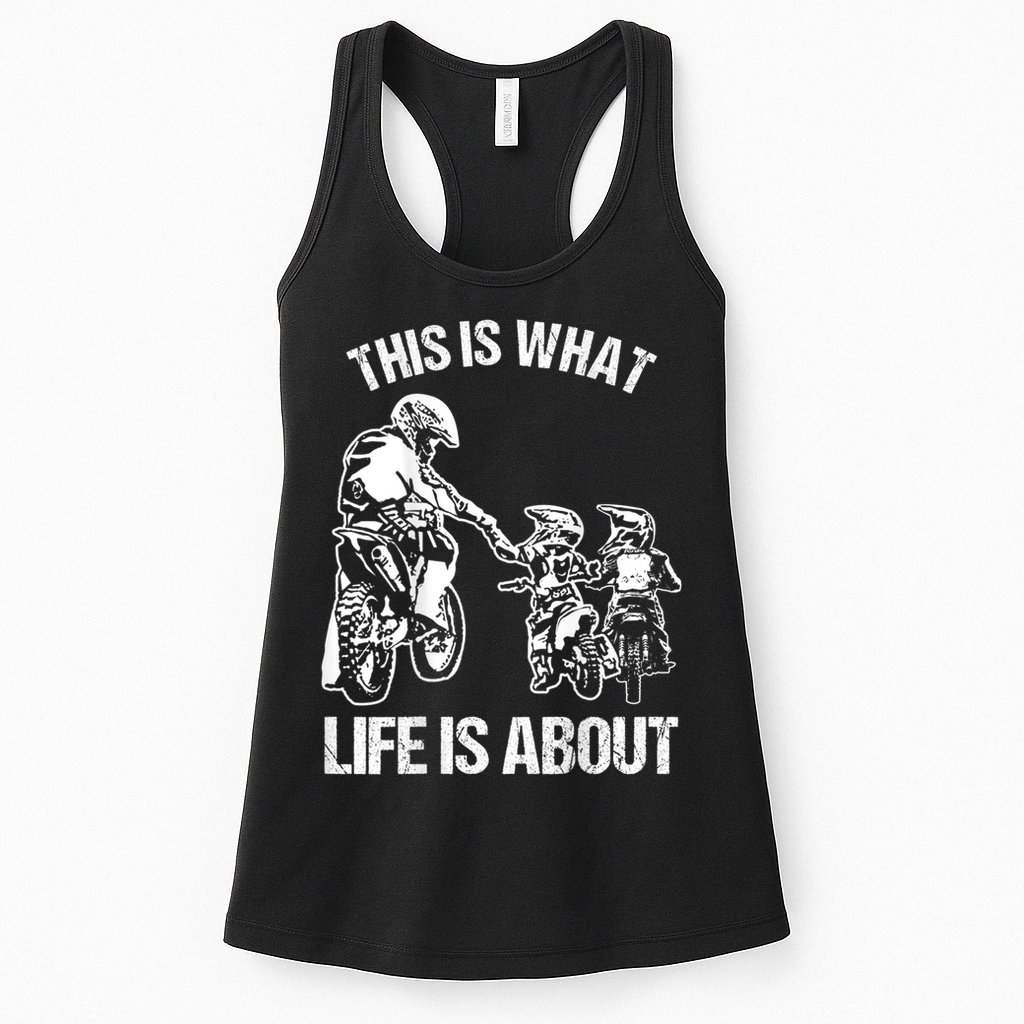 Dirt Bike Dad Motocross Motorcycle FMX Biker Father And Kids Womens Tank Top