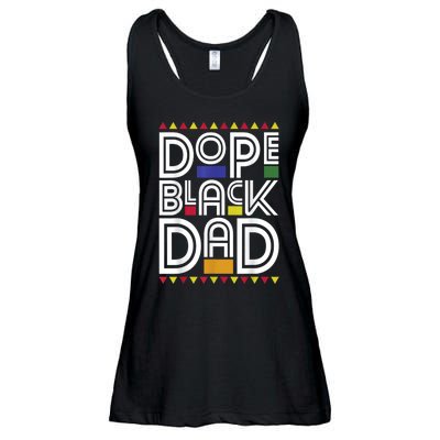 Dope Black Dad Black History Month Juneteenth 1865 Ladies Essential Flowy Tank