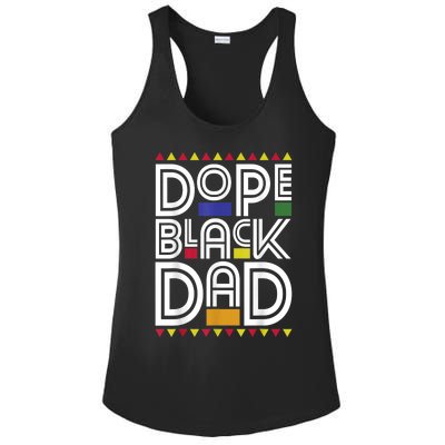 Dope Black Dad Black History Month Juneteenth 1865 Ladies PosiCharge Competitor Racerback Tank