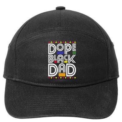 Dope Black Dad Black History Month Juneteenth 1865 7-Panel Snapback Hat