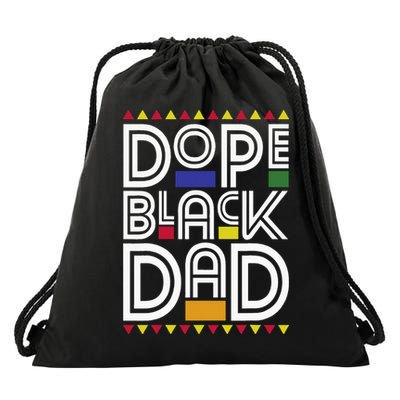 Dope Black Dad Black History Month Juneteenth 1865 Drawstring Bag