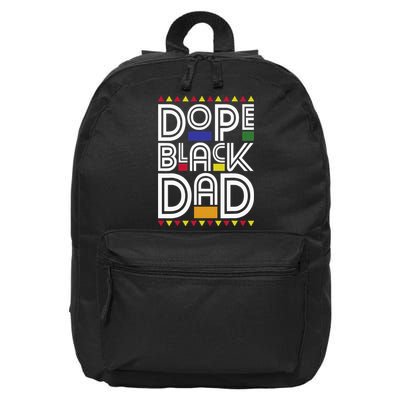 Dope Black Dad Black History Month Juneteenth 1865 16 in Basic Backpack