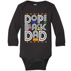 Dope Black Dad Black History Month Juneteenth 1865 Baby Long Sleeve Bodysuit