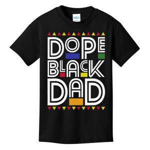 Dope Black Dad Black History Month Juneteenth 1865 Kids T-Shirt